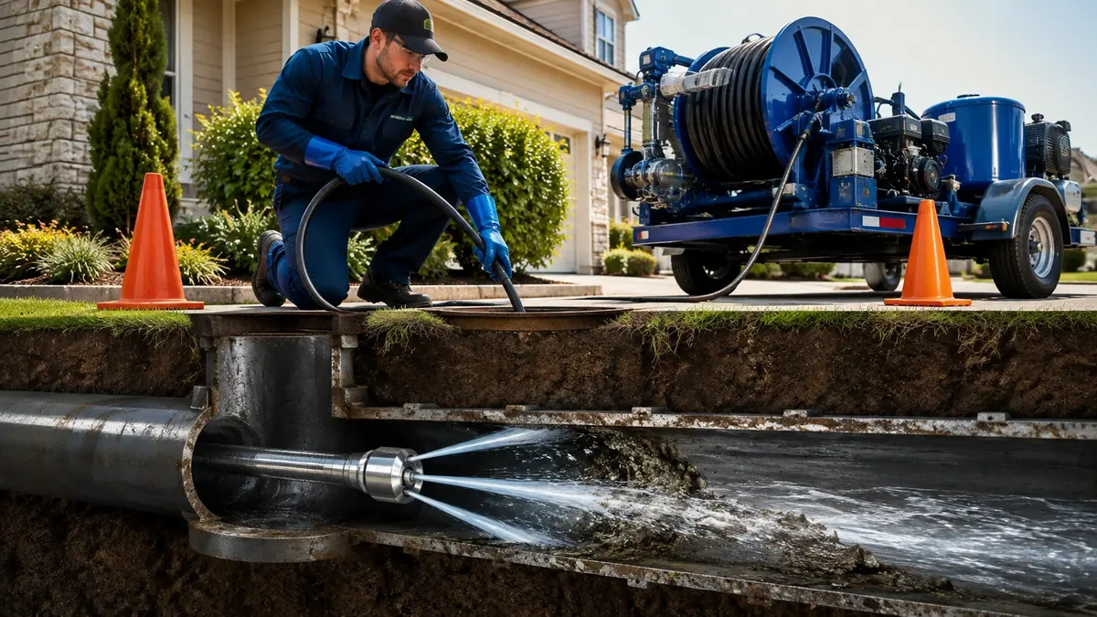 Main Sewer Line Hydro Jet Cleaning in Sugarloaf