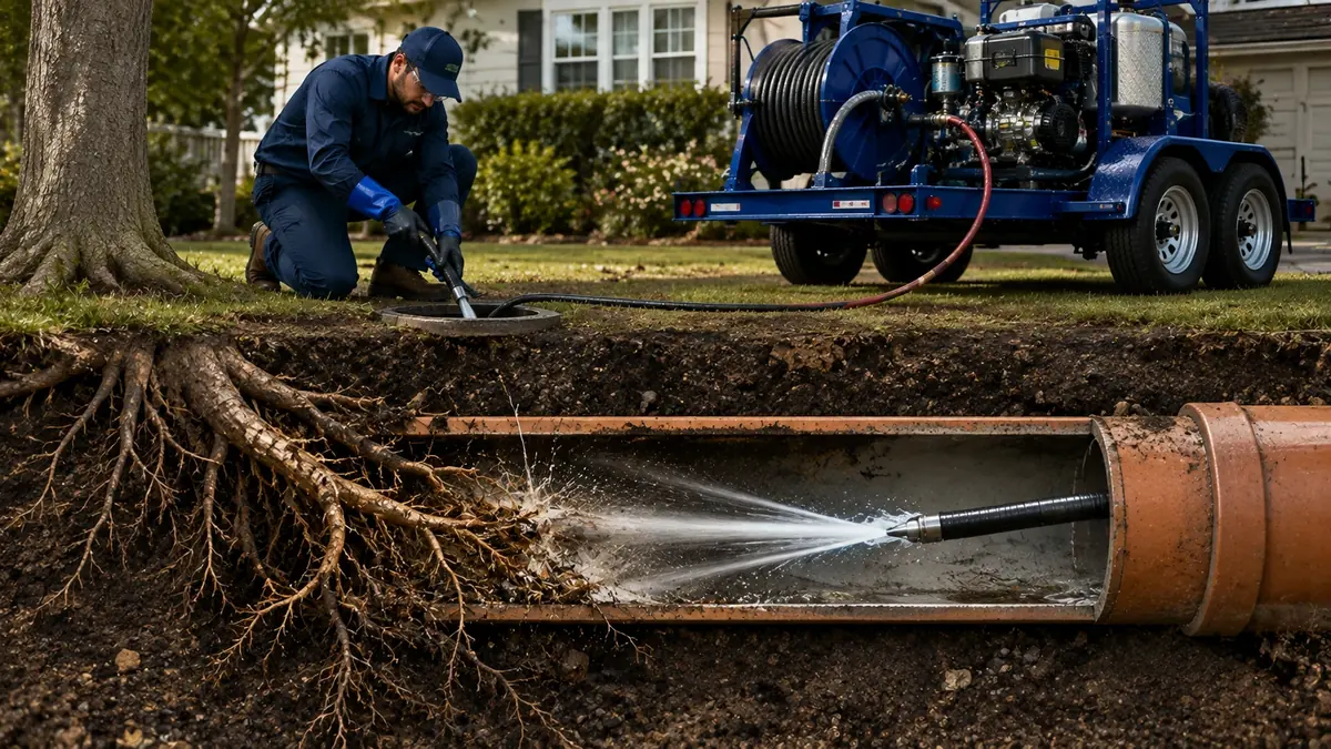 Tree Root Removal with Hydro Jetting in Sugarloaf